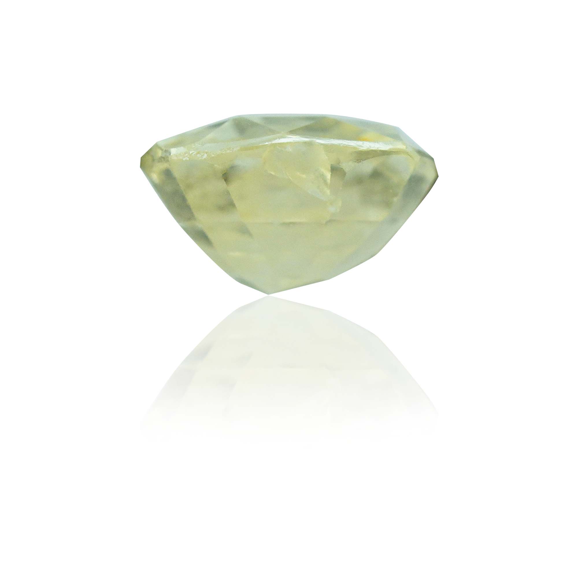 Natural Unheated Yellow Sapphire (Pukhraj) 2.04 Ct, Cushion, Ceylon – IGTL Certified – front view thumbnail
